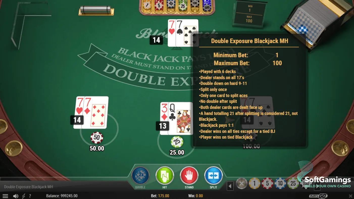 Double Exposure Blackjack Double Exposure Blackjack