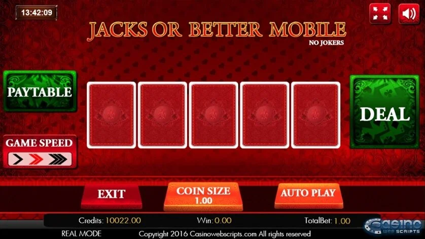Jacks or Better Mobile