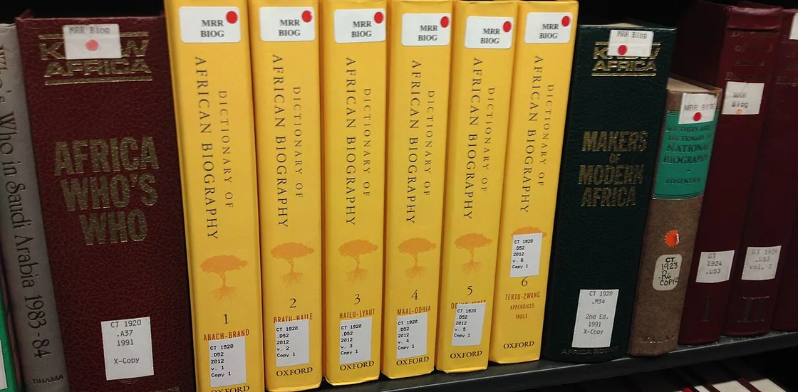 African biography reference books - Main Reading Room - Library of Congress