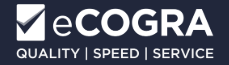 Officieel logo van eCOGRA, organisatie voor eerlijk gokken