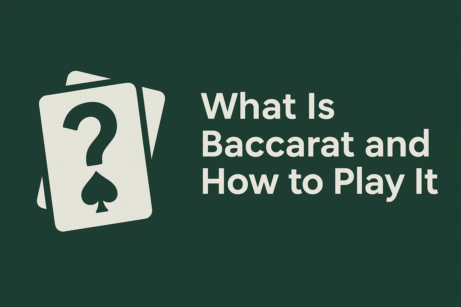 What Is Baccarat and How to Play It