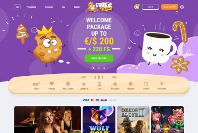 Cookie Casino Homepage